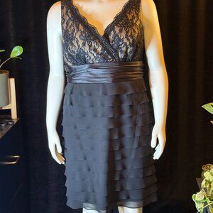 Cute black lace party dress